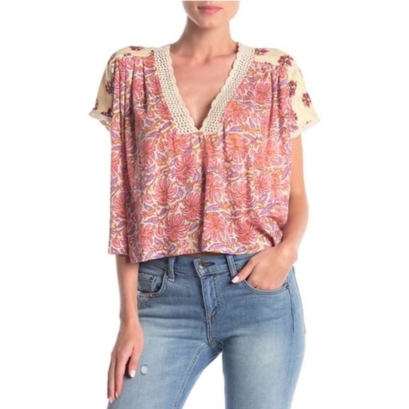 Free People Leilani Print Top - Picture 1 of 4